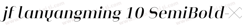 jf lanyangming 10 SemiBold字体转换